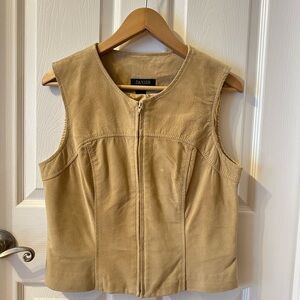 Danier Tan Suede Zip Vest